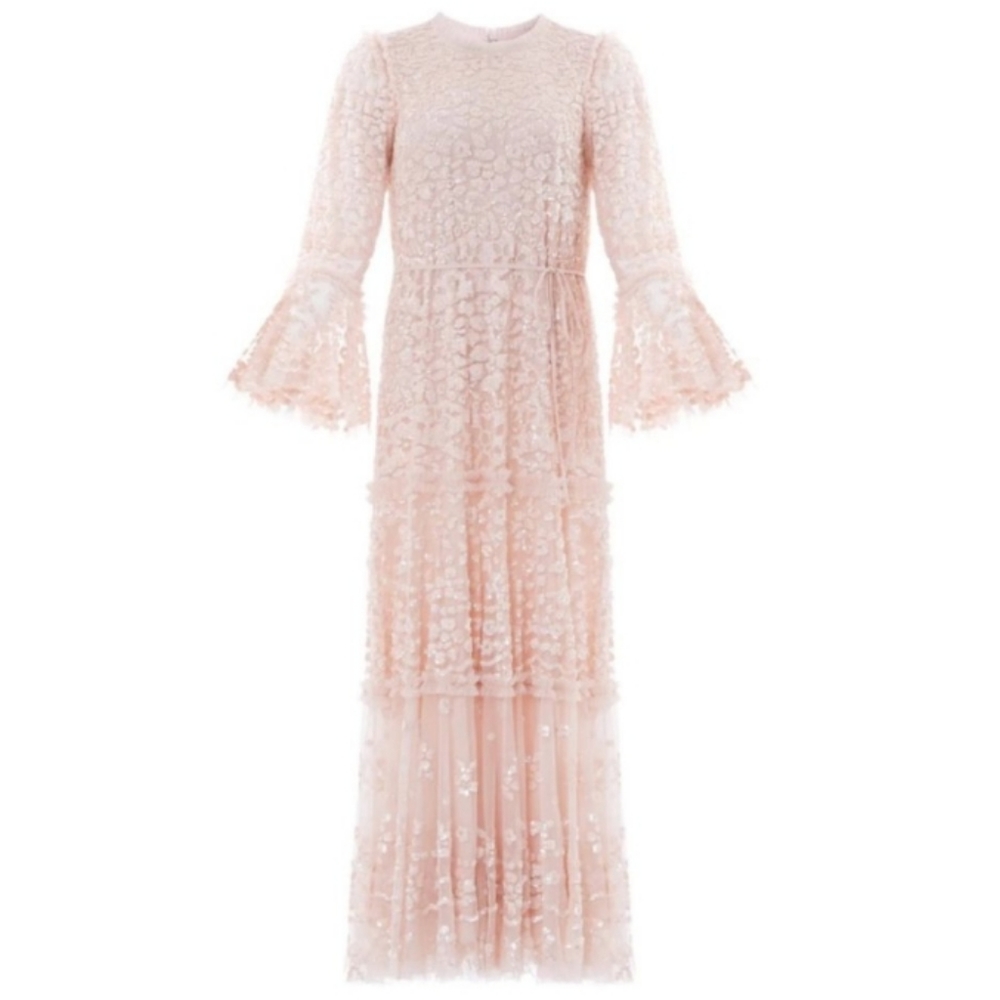 NWT Needle & Thread Annie dress petal pink sequined dress evening gown 6